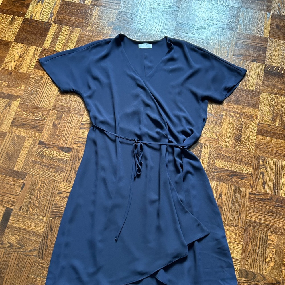 Dress , Navy, Silk, Aritzia Babaton